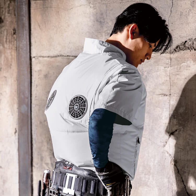 熱中症対策、ファン付きベスト！「空調服」 - ユニフォーム通販