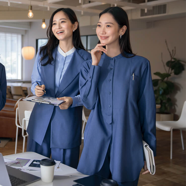 事務服 ベスト ロングベスト 夏服 店舗制服 オフィスユニフォーム レディース用
