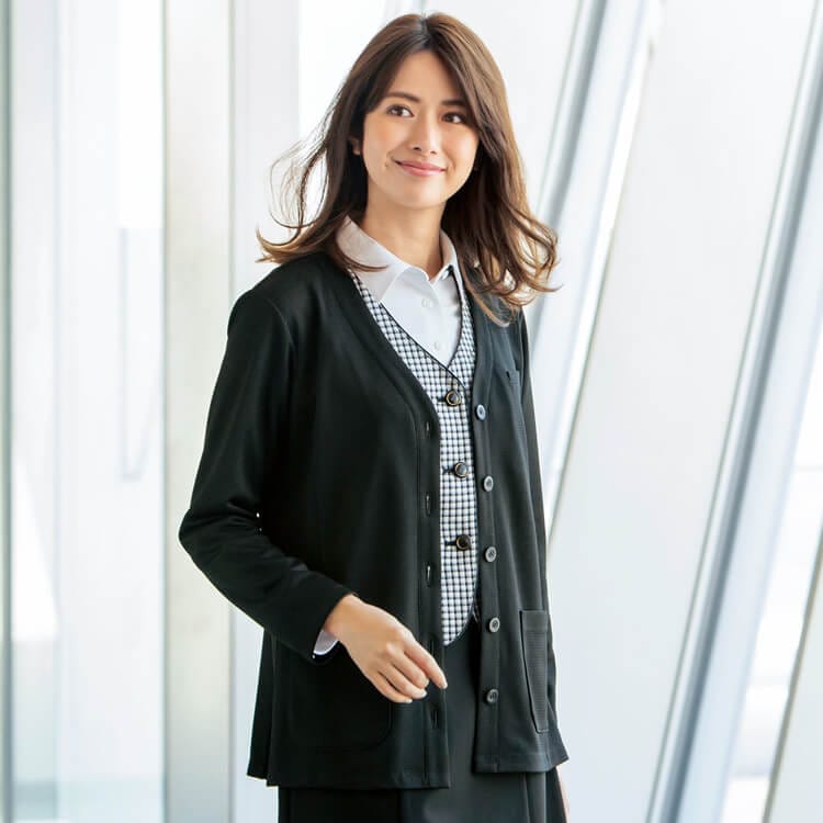 オフィス・事務職向けカーディガン|秋冬に最適なレディース事務服