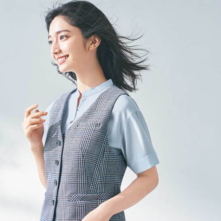オフィス制服 ベスト 夏服 事務服 窓口制服 ホテルユニフォーム