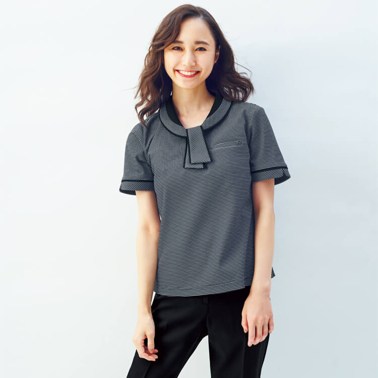 事務服ポロシャツ ボーダー