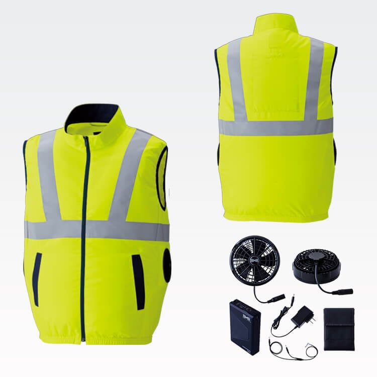 空調作業服 ベスト【体感温度15℃低減】 24V強力 空調作業服 ベスト【体感温度15℃低減】 24V強力 ファン付きベストの