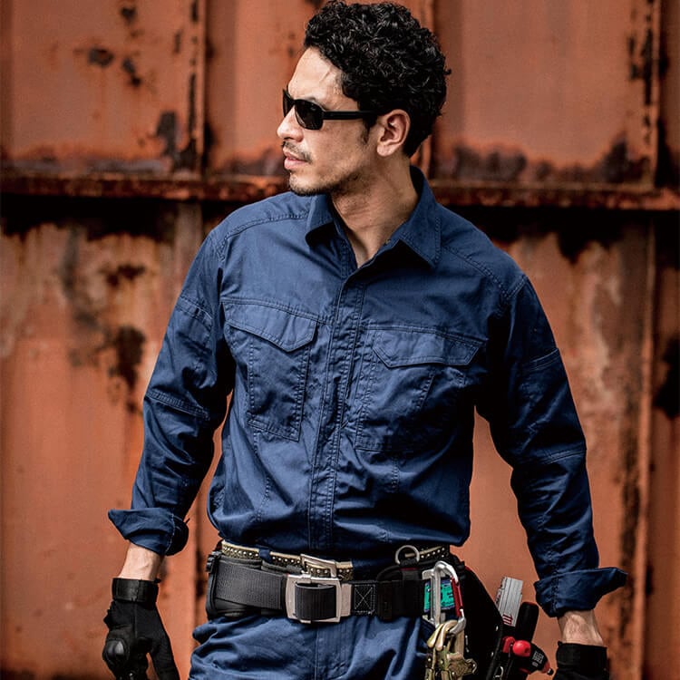 作業着シャツ長袖 綿