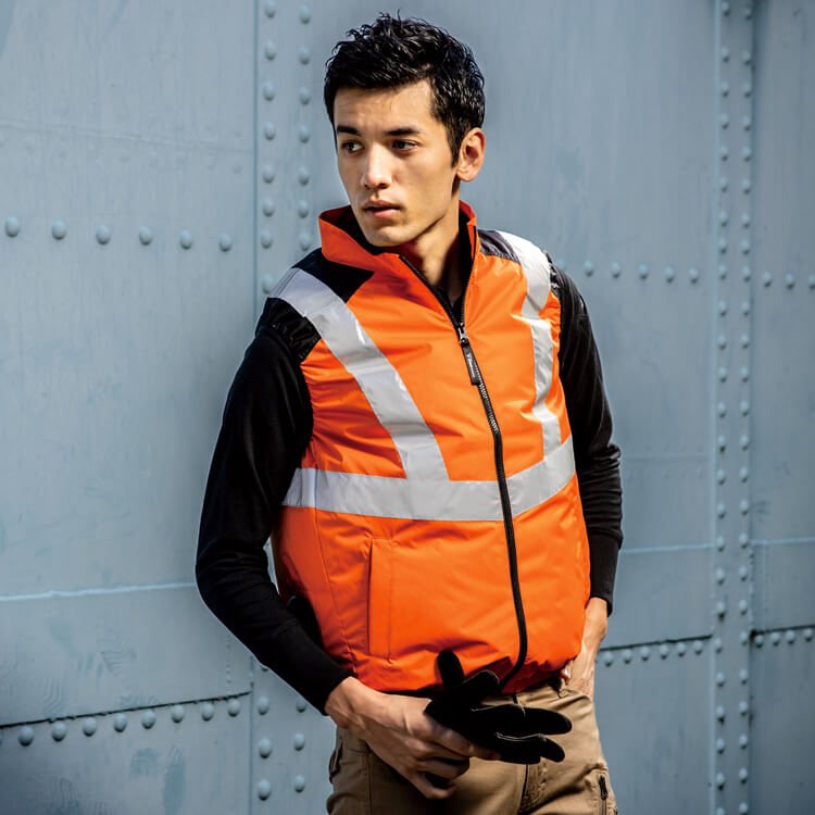 倉庫や運送会社に人気の会社ユニフォーム 空調服ベスト サイドファン仕様