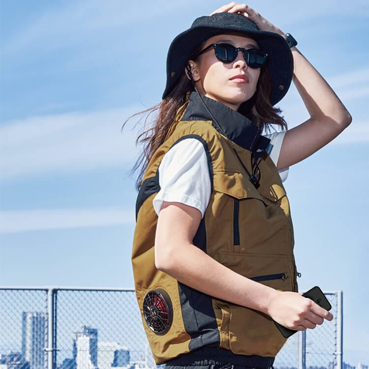 レディース空調服ベスト 軽量でおしゃれな女性用作業着 夏の熱中症対策に最適