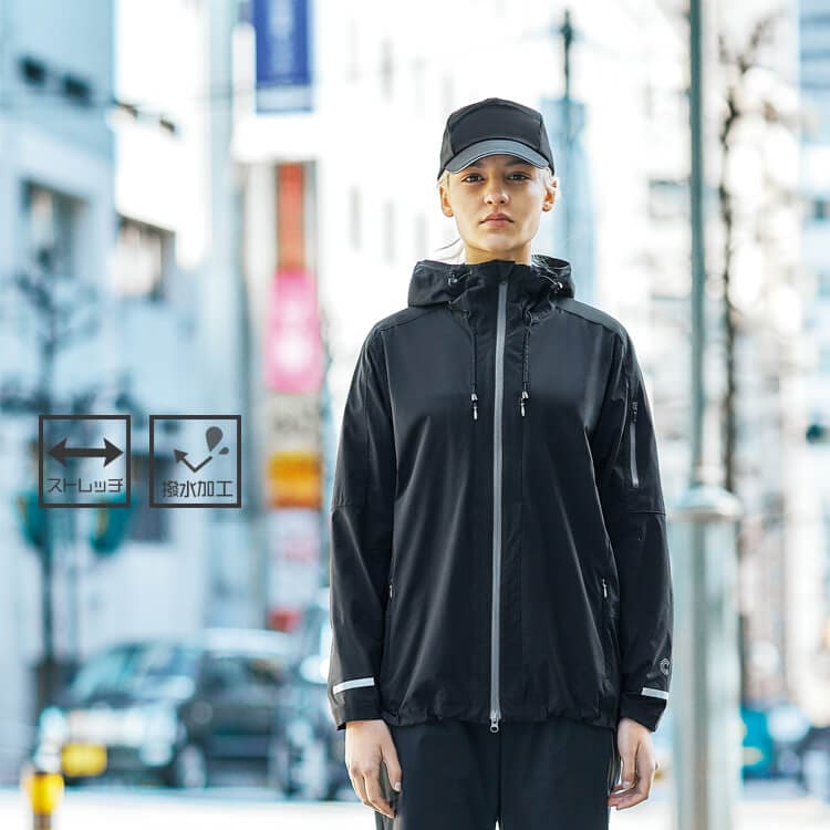 フード付き作業服