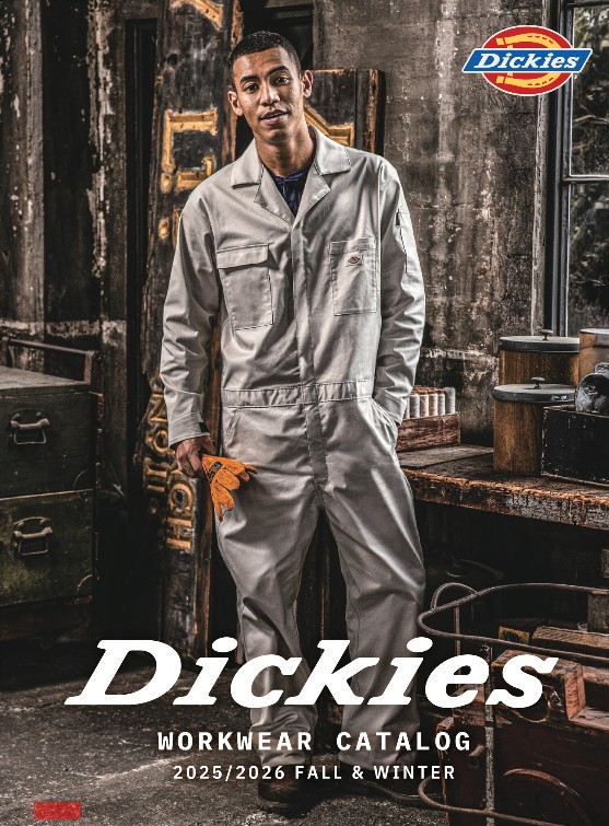 ディッキーズ作業着カタログ・多彩な作業服ラインナップ紹介・おしゃれな会社ユニフォーム・法人様向けサンプル貸出し